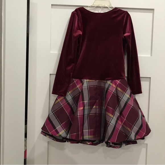 BONNIE JEAN (CHRISTMAS READY) DRESS raspberry, plaid, SPARKLE - Picture 11 of 14
